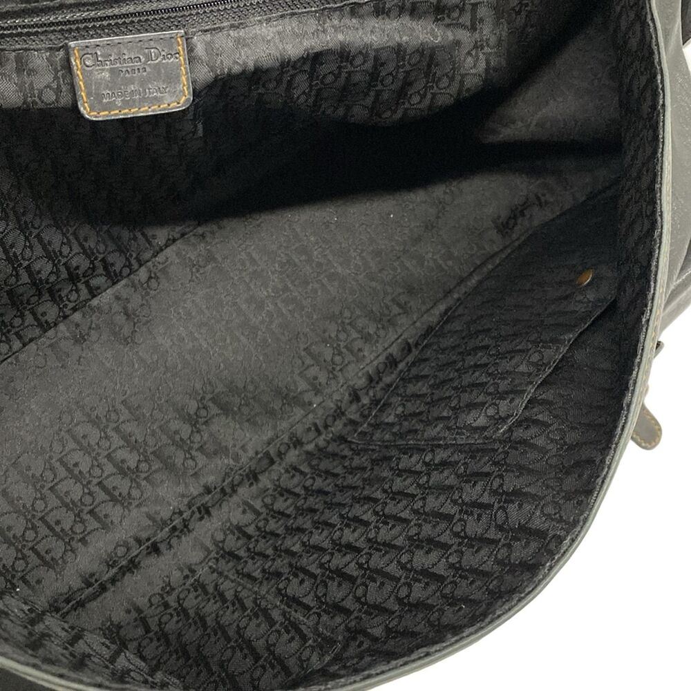 Christian Dior DIOR/ChristianDior Gaucho Shoulder Bag Black Brown - Picture 7 of 15
